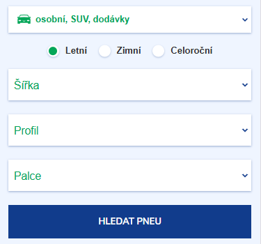 Zadejte rozměry