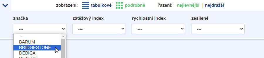  Můžete zvolit i doplňující parametry